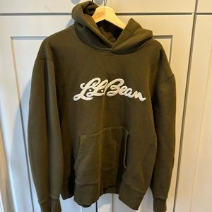 Todd Snyder X LL Bean Olive Green hoodie